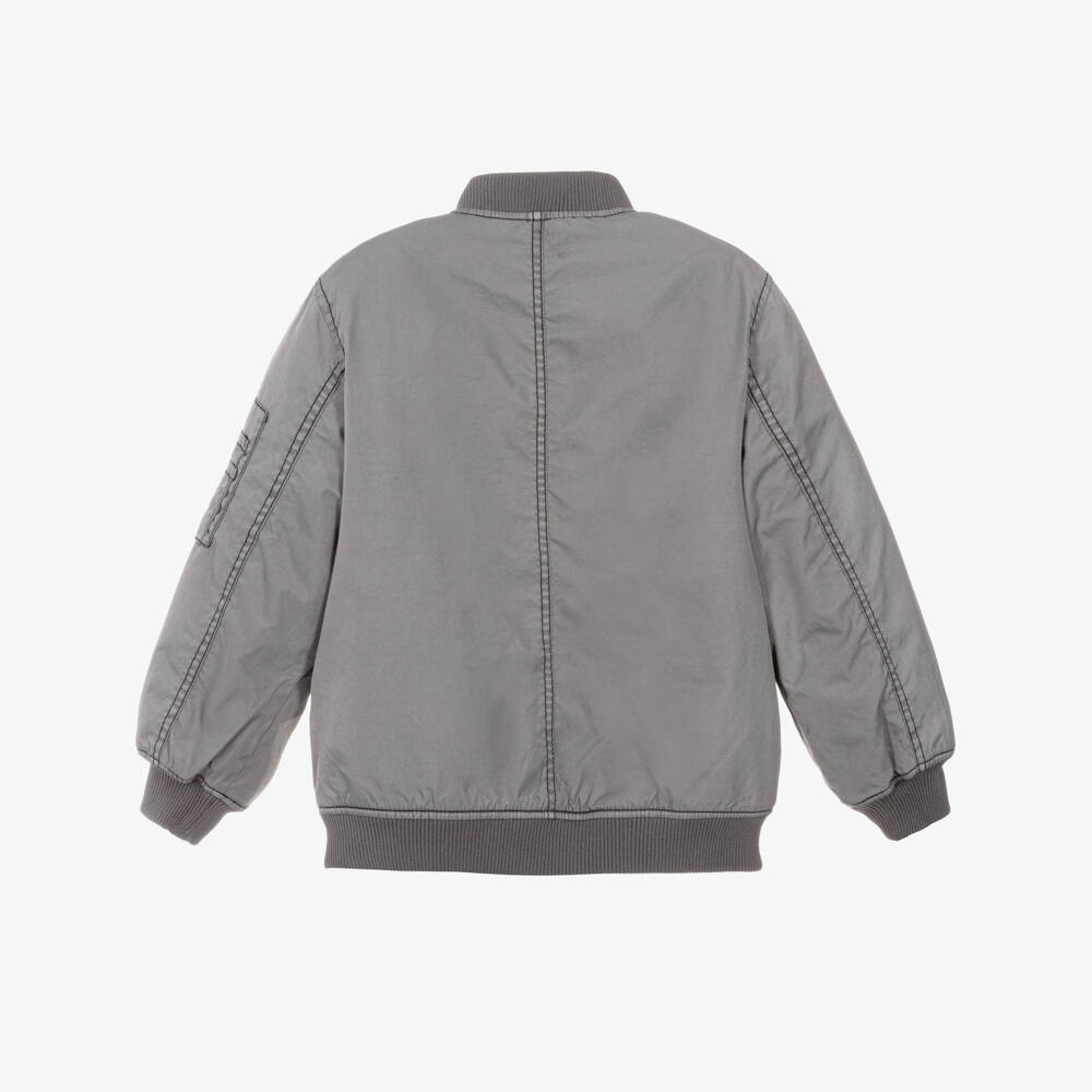 iDO-Boys Grey Bomber Jacket  | Childrensalon
