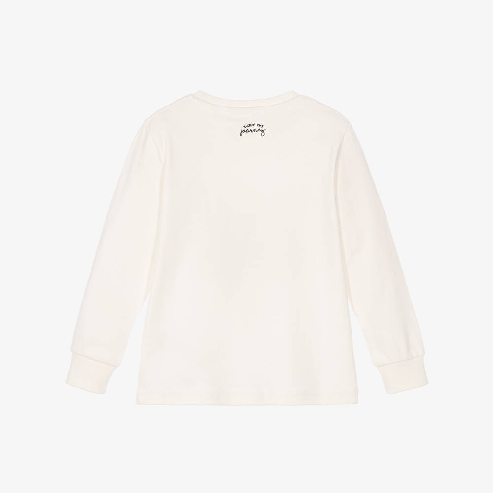iDO-Boys Ivory Cotton Top with Car Print | Childrensalon