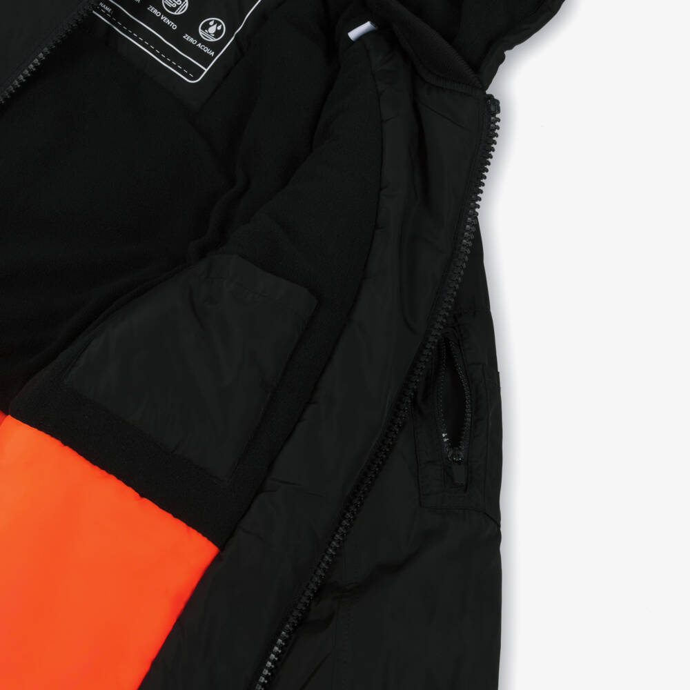 iDO-Boys Silky Black Waterproof Coat with Hood | Childrensalon