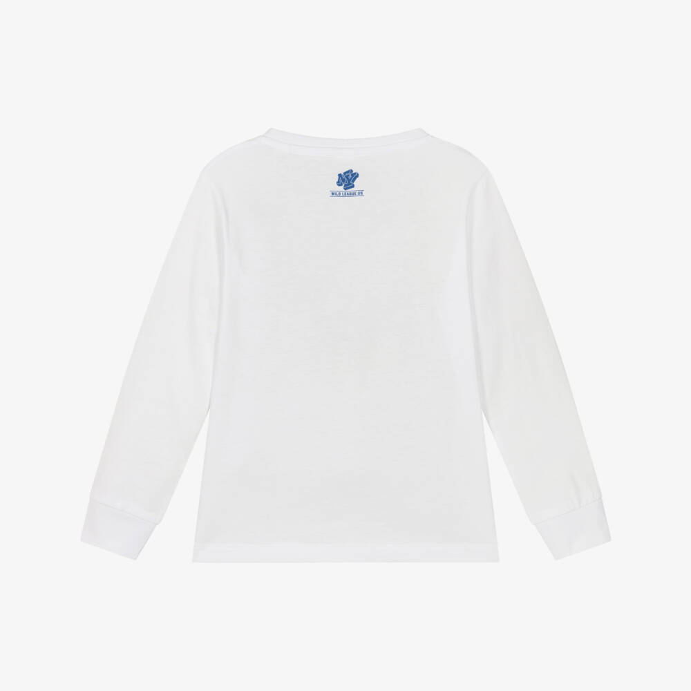 iDO- Топ белый хлопковый с мишкой для мальчиков | Childrensalon