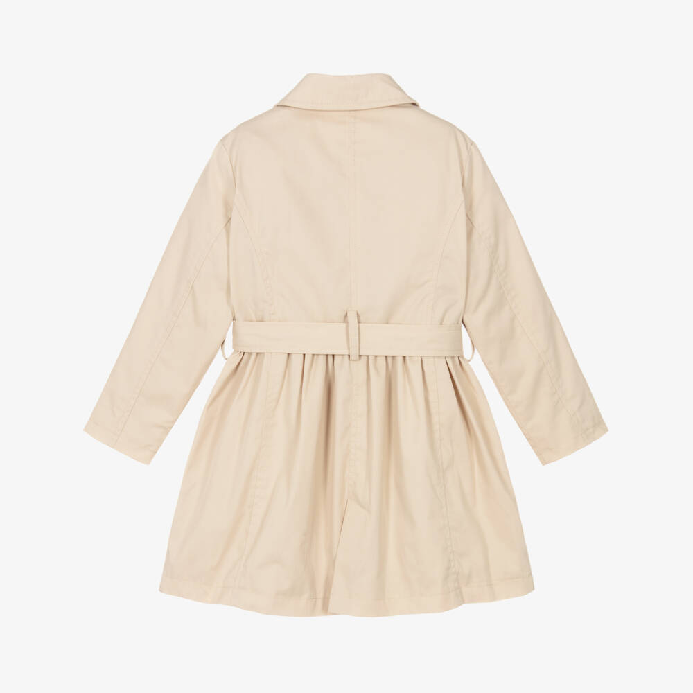 iDO-Girls Beige Belted Trench Coat | Childrensalon
