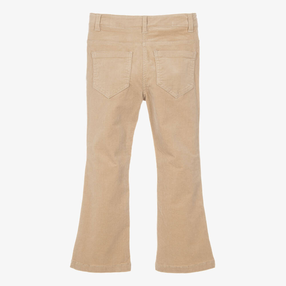 iDO-Girls Beige Flared Corduroy Trousers | Childrensalon