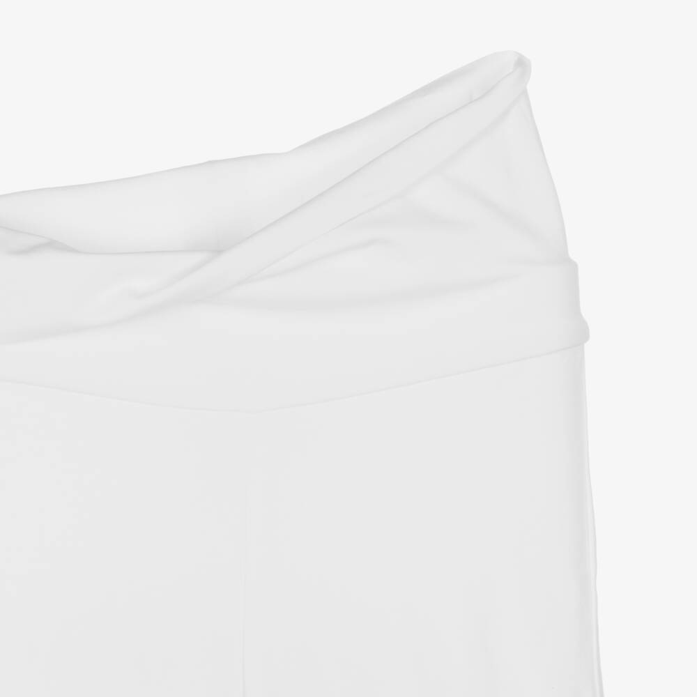 iDO-Girls Beige & White Cotton Jersey Leggings Set | Childrensalon