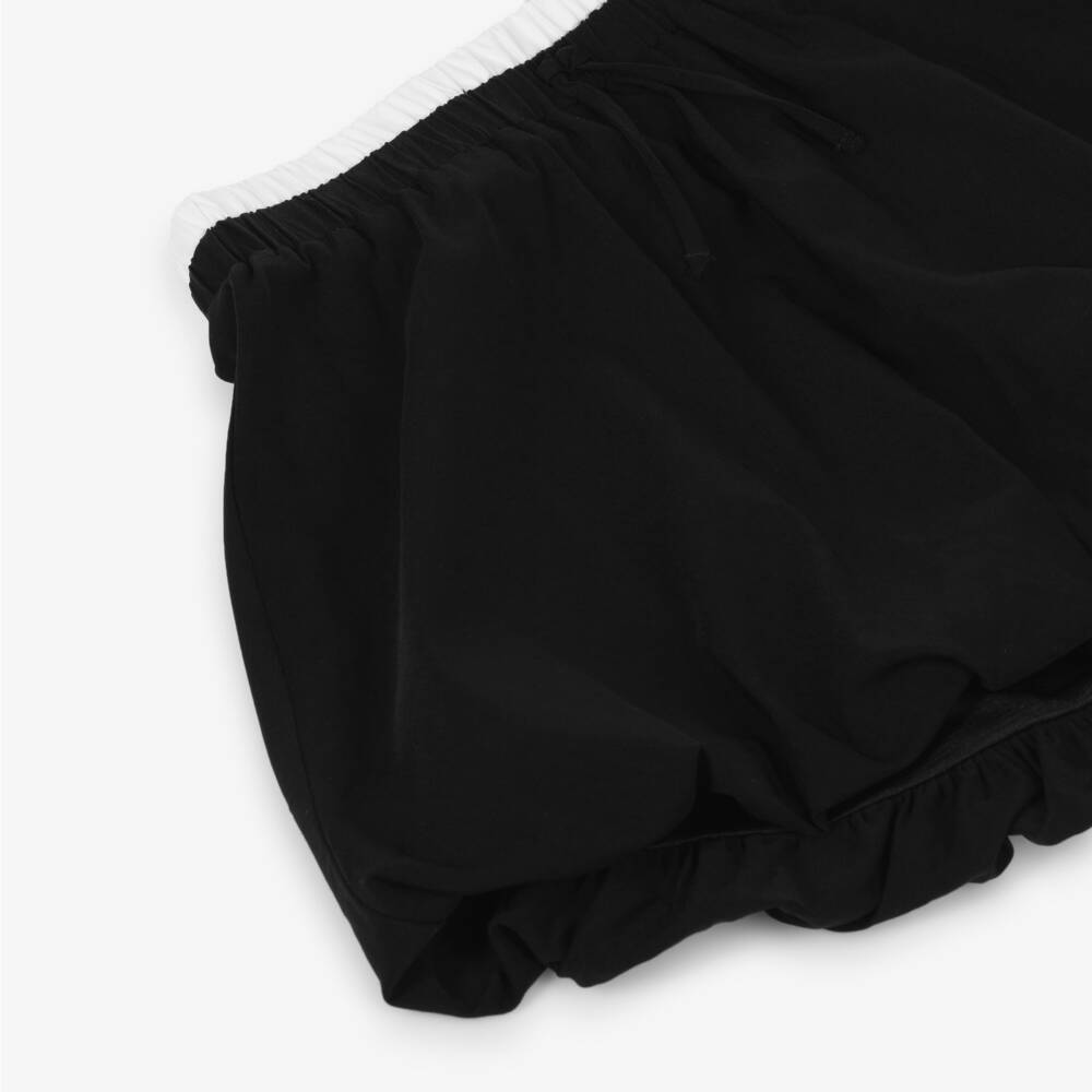 iDO-تنورة بحافة بتصميم فقاعي جيرسي لون أسود للبنات | Childrensalon