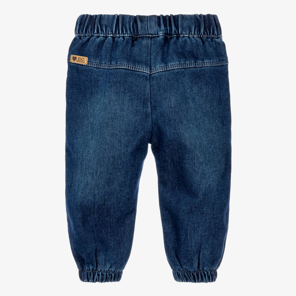 iDO-Girls Dark Blue Denim Jeans with Heart-Shaped Pockets | Childrensalon