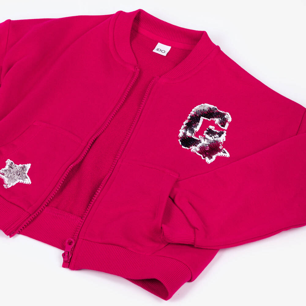 iDO-بدلة رياضية لون زهري فيوشيا للبنات | Childrensalon