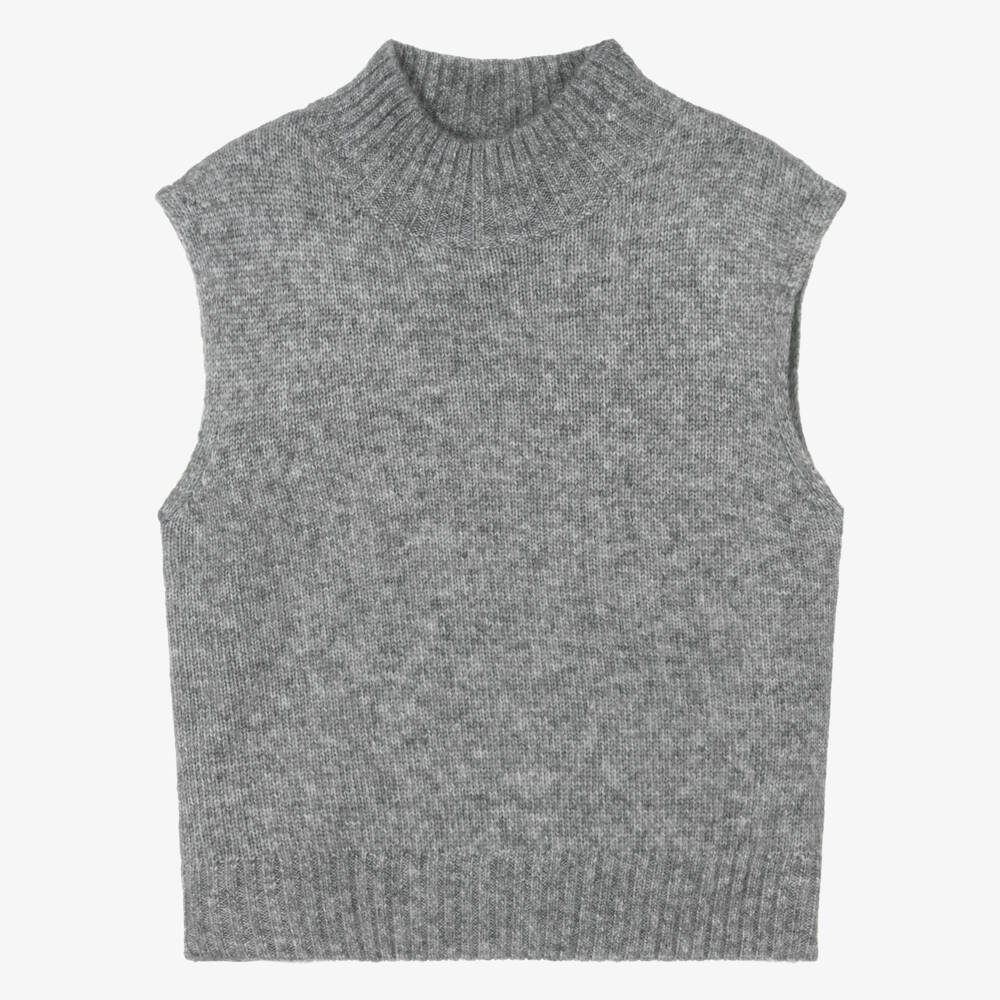 iDO-Girls Grey Soft Knit Slipover | Childrensalon
