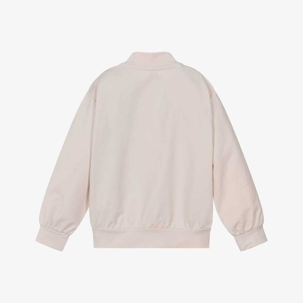 iDO-Топ на молнии кремовый хлопковый с мишкой Тедди для девочек | Childrensalon