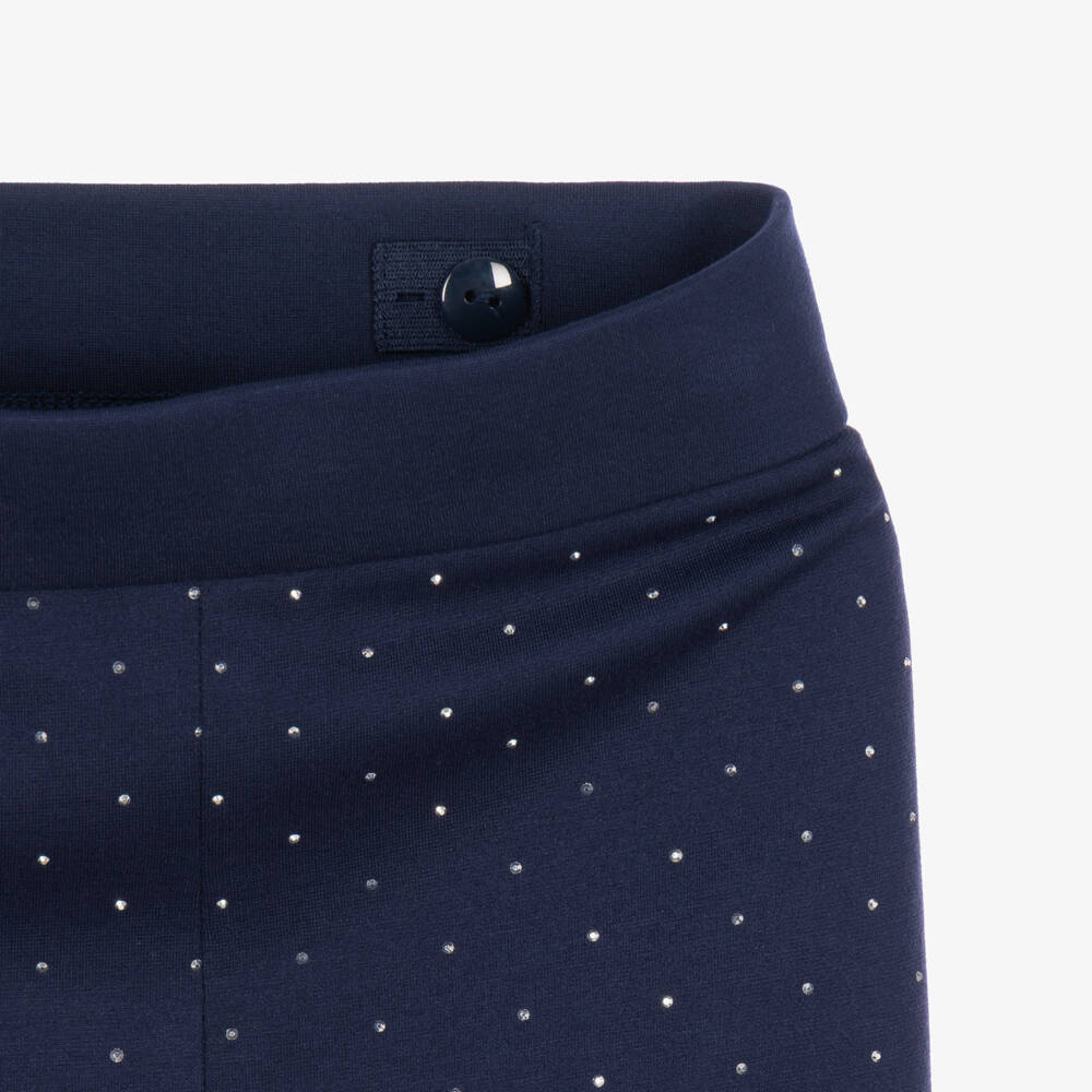 iDO-Girls Navy Blue Skirt Set with Crystals | Childrensalon