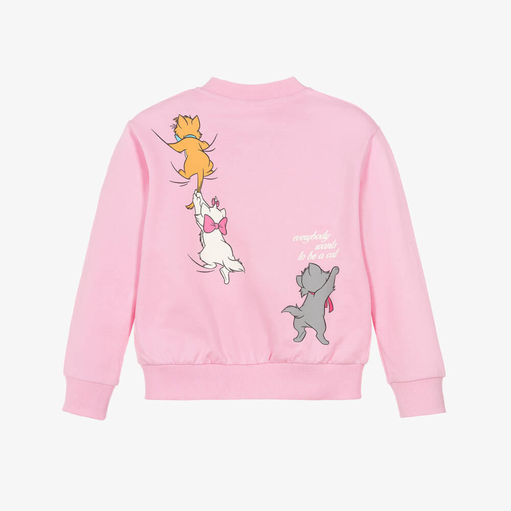 iDO-Girls Pale Pink Cotton Disney Aristocats Zip-Up Top | Childrensalon
