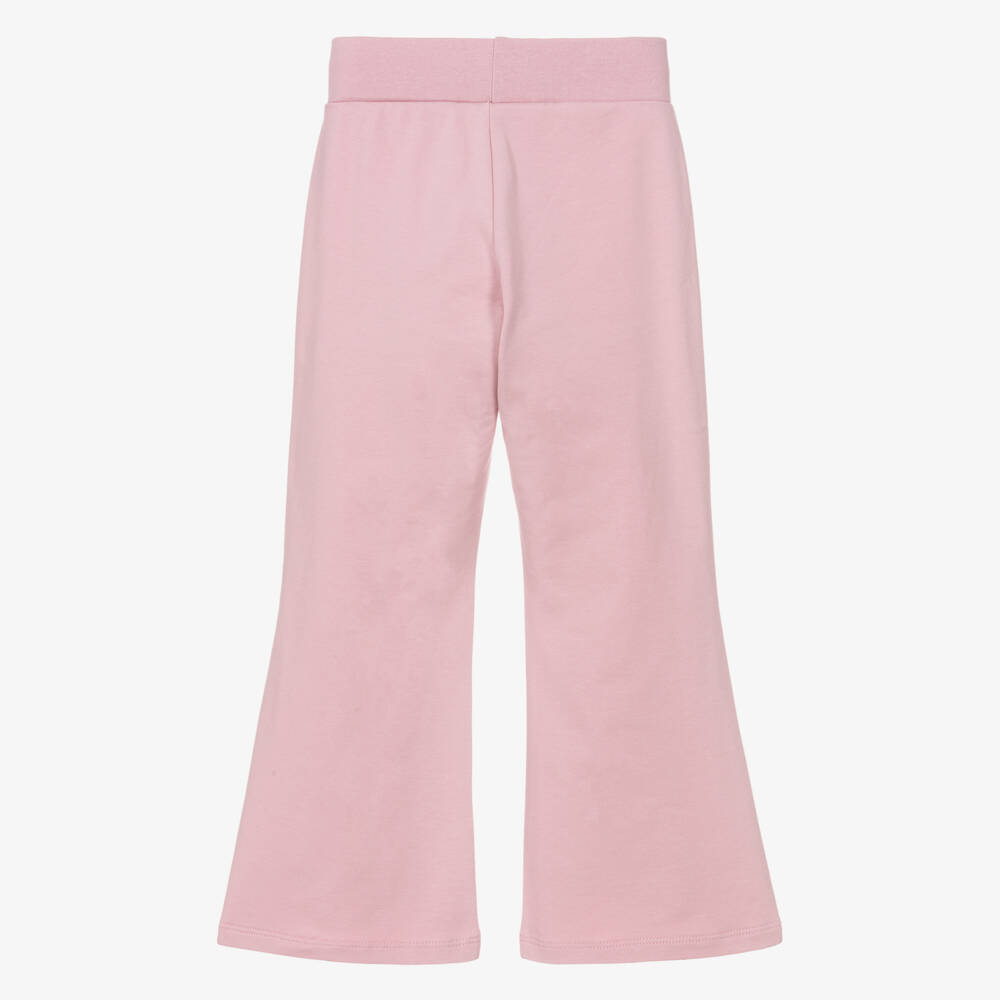 iDO-Girls Pale Pink Cotton Jersey Joggers | Childrensalon