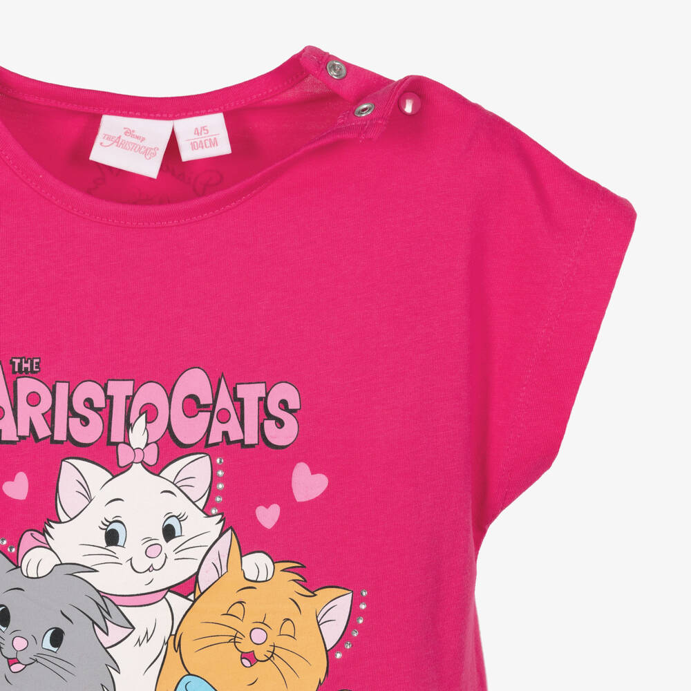 iDO-Girls Pink Cotton Jersey Aristocats T-Shirt | Childrensalon