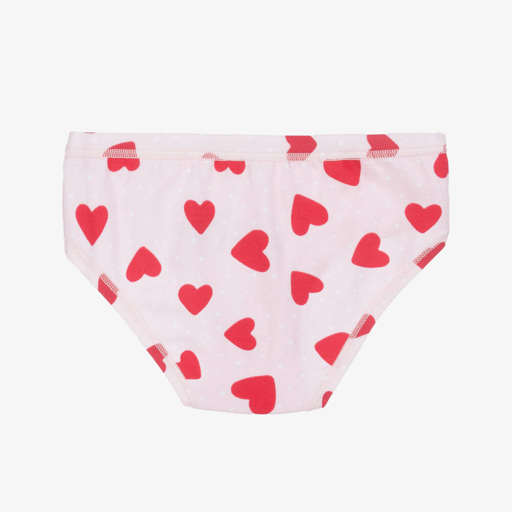 iDO Junior-Girls Pink Cotton Knickers (3 Pack) | Childrensalon
