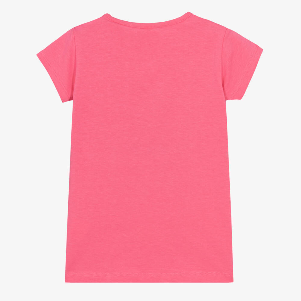 iDO-Girls Pink Cotton Strawberry Print T-Shirt | Childrensalon