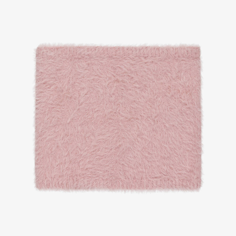 iDO-Girls Pink Sparkly Fluffy Knit Snood | Childrensalon