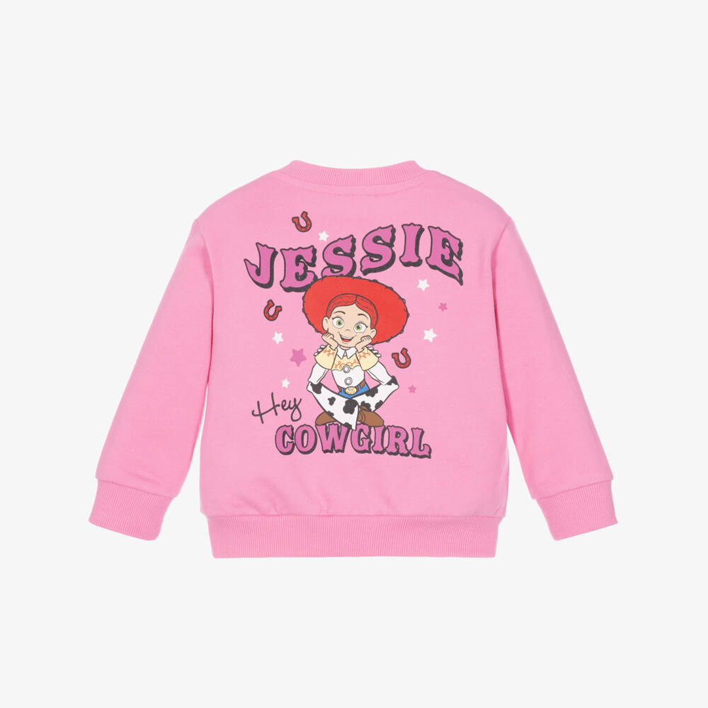 iDO-Girls Pink Toy Story Zip-Up Top with Jessie Motifs | Childrensalon