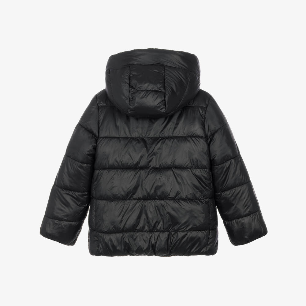 iDO-Girls Reversible Padded Jacket in Brown Leopard Print | Childrensalon