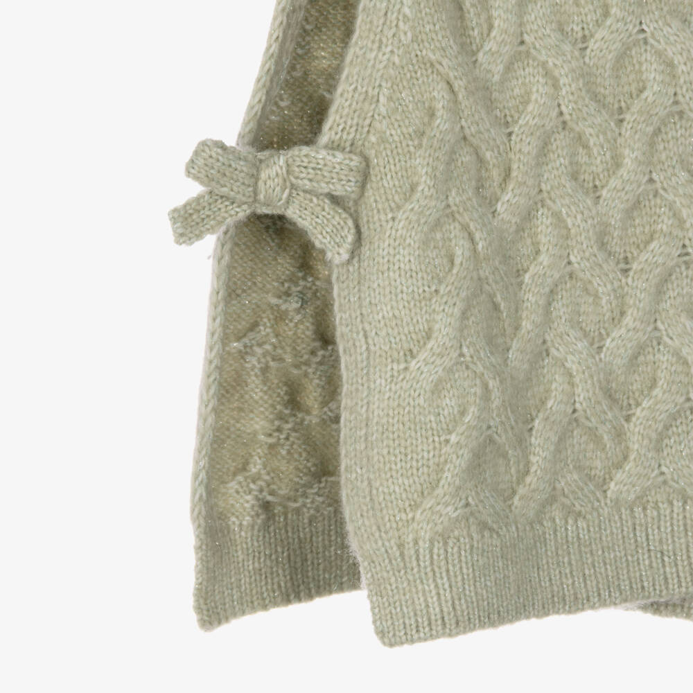 iDO-Girls Sage Green Knitted Slipover | Childrensalon