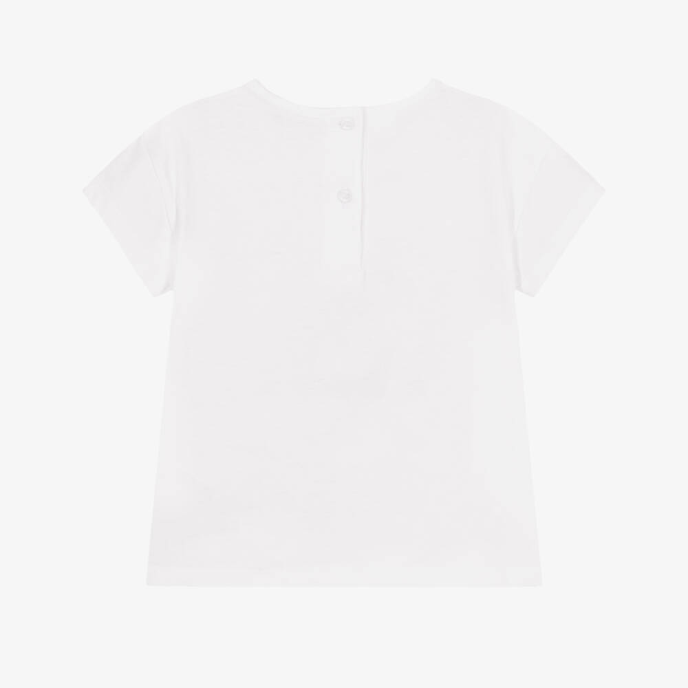 iDO-Girls White Cotton Beautiful Thought T-Shirt | Childrensalon