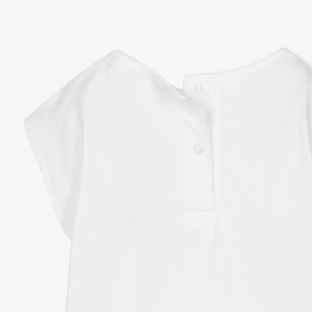 iDO-Girls White & Pink Diamanté Heart Shorts Set | Childrensalon