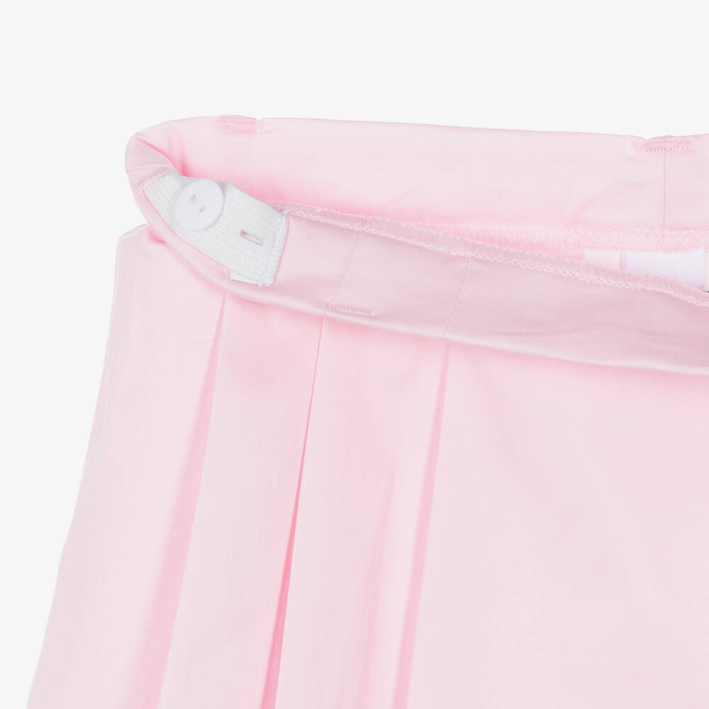 iDO-Girls White T-Shirt & Pale Pink Skort Set | Childrensalon