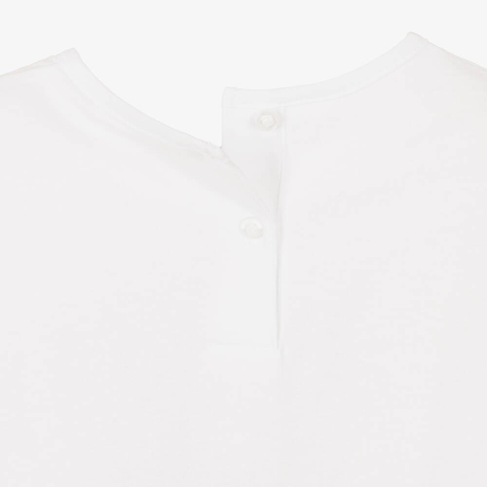 iDO-Girls White T-Shirt & Pink Cotton Shorts Set | Childrensalon