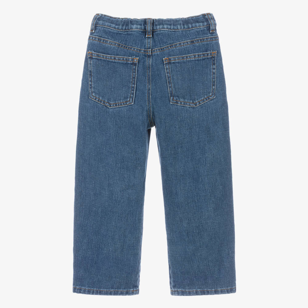 Il Gufo-Blue Barrel Leg Jeans | Childrensalon