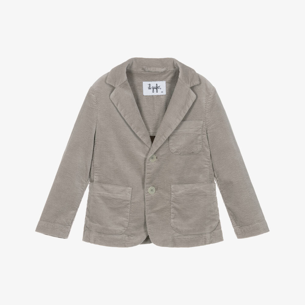 Il Gufo-Boys Beige Corduroy Blazer | Childrensalon