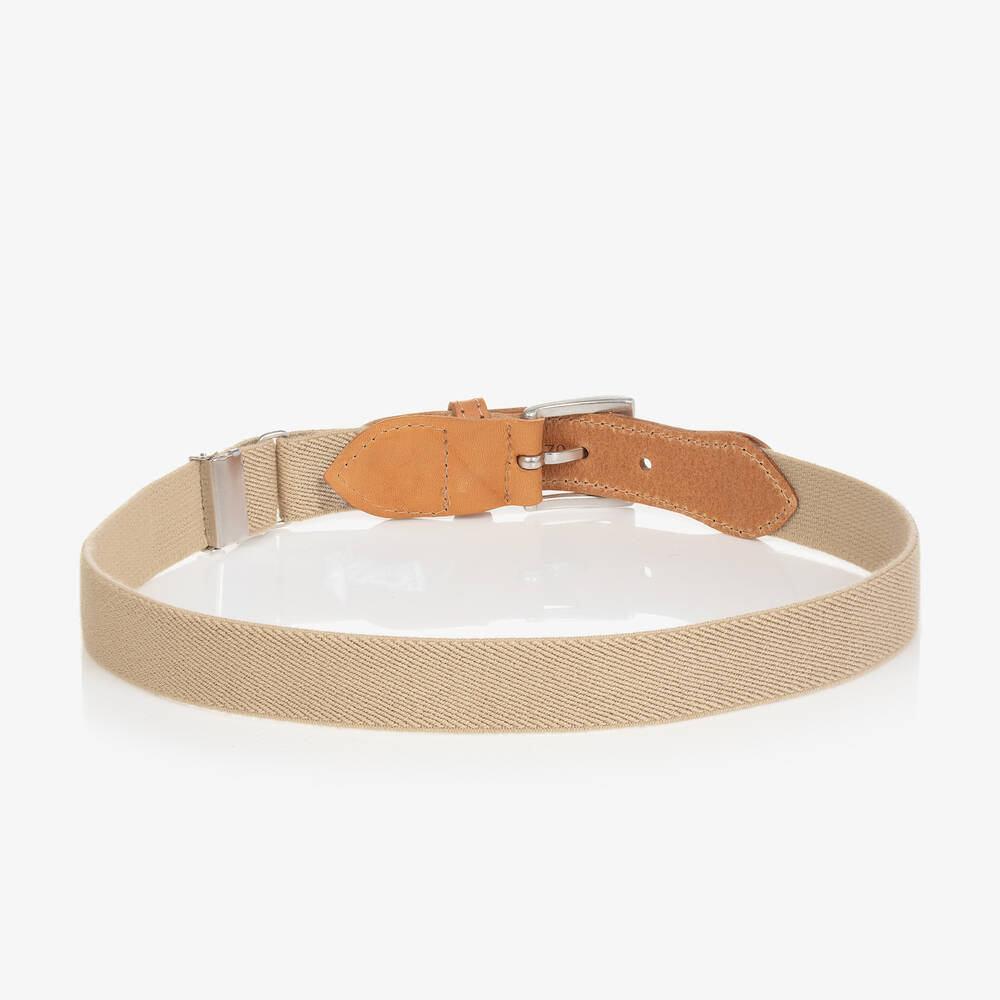 Il Gufo-Boys Beige Elasticated Belt | Childrensalon