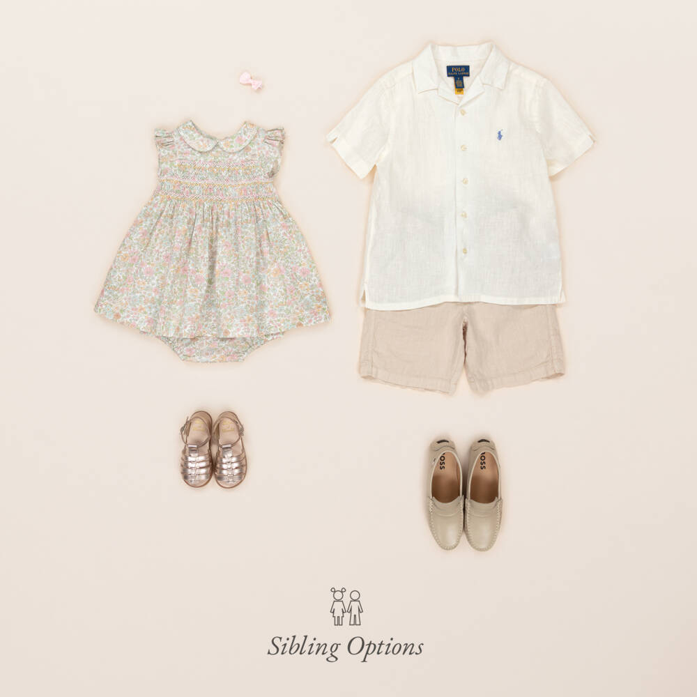 Il Gufo-Boys Beige Linen Bermuda Shorts | Childrensalon