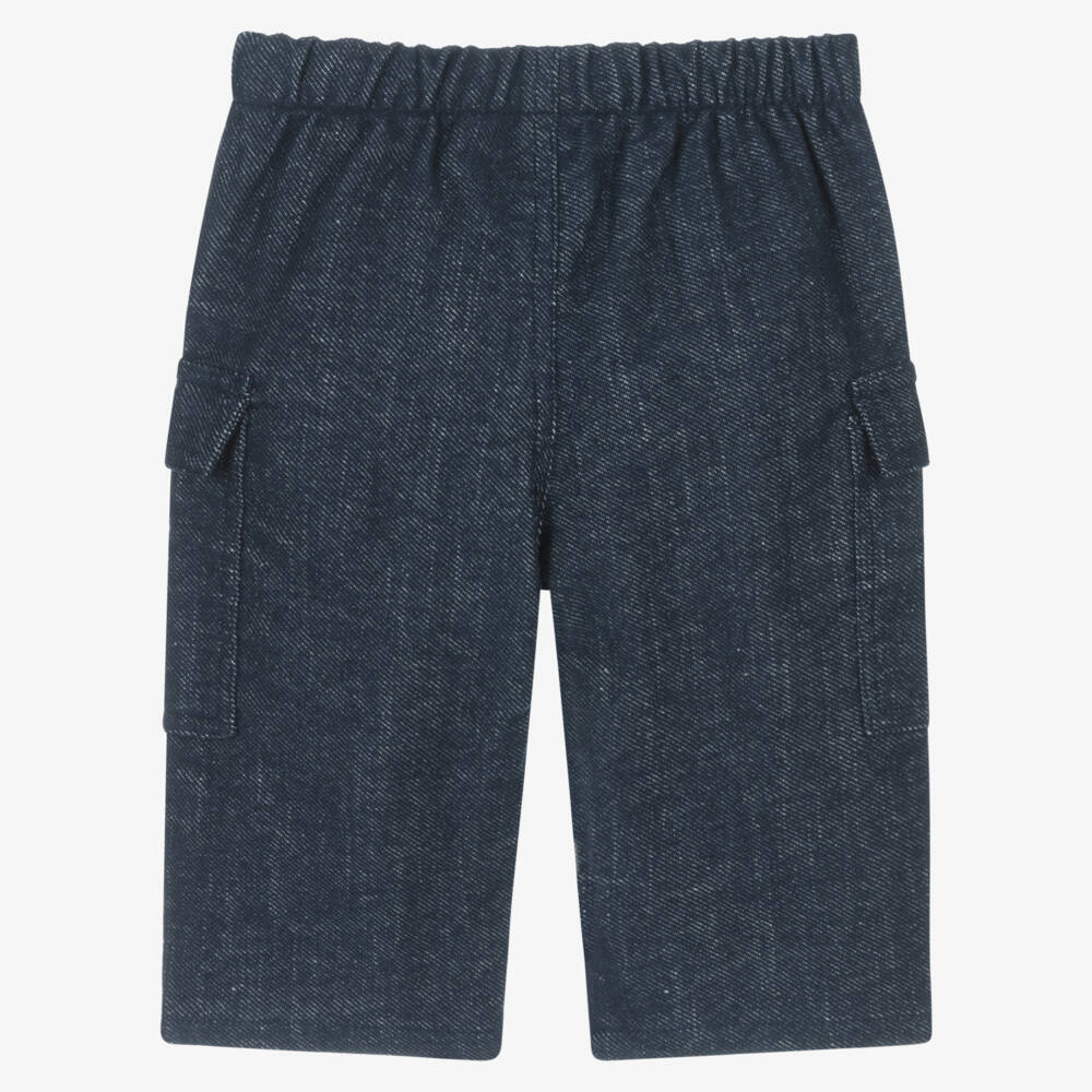 Il Gufo-Boys Blue Denim Jeans with Flap Pockets | Childrensalon