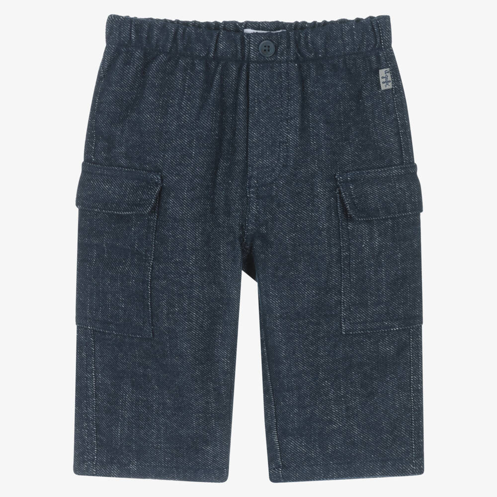 Il Gufo-Boys Blue Denim Jeans with Flap Pockets | Childrensalon