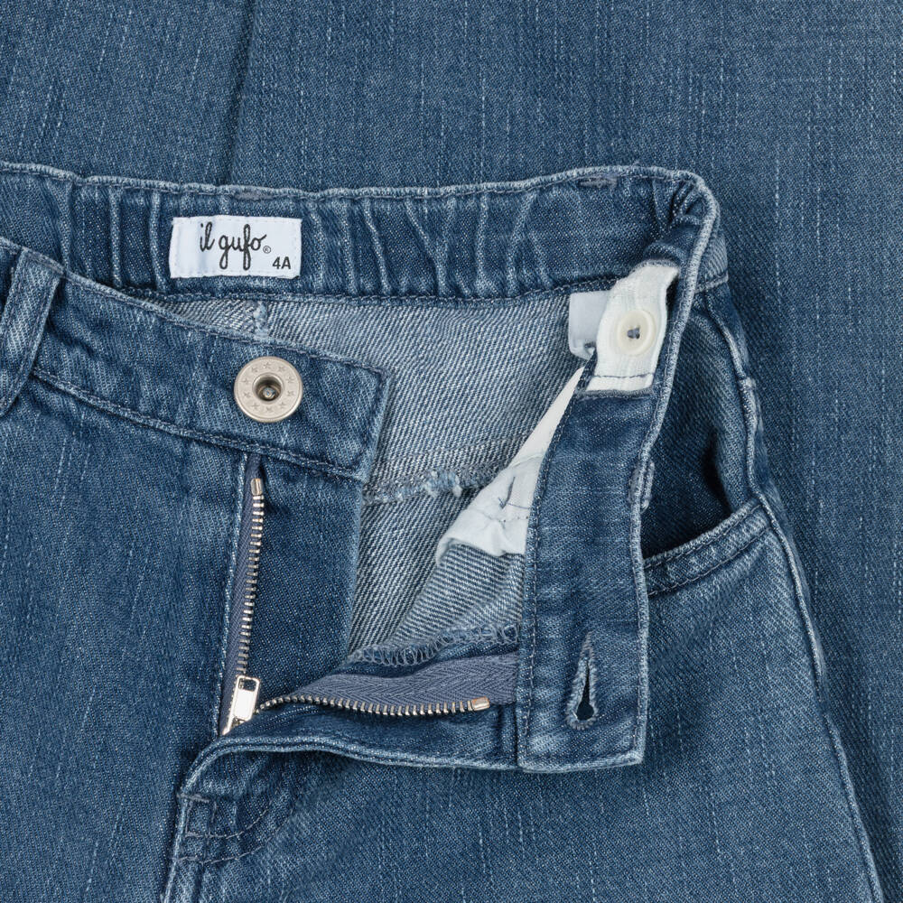 Il Gufo-Boys Blue Jeans with Curved Taper Legs | Childrensalon