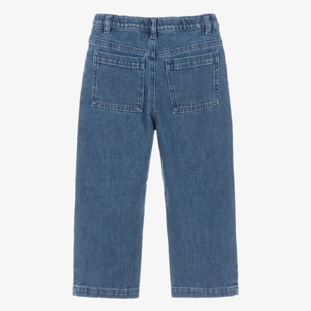 Il Gufo-Boys Blue Jeans with Curved Taper Legs | Childrensalon