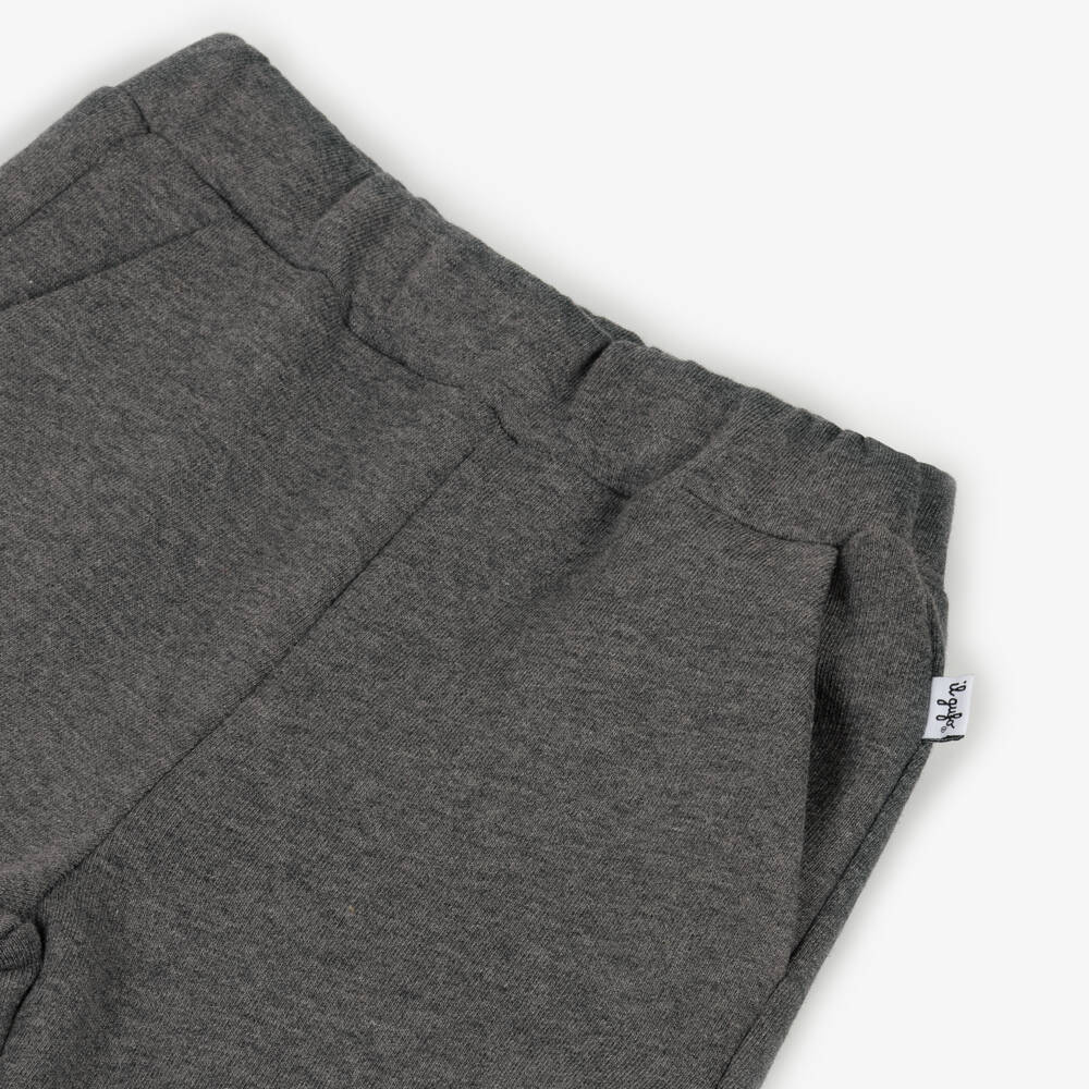 Il Gufo-Boys Dark Grey Cotton Jersey Joggers | Childrensalon