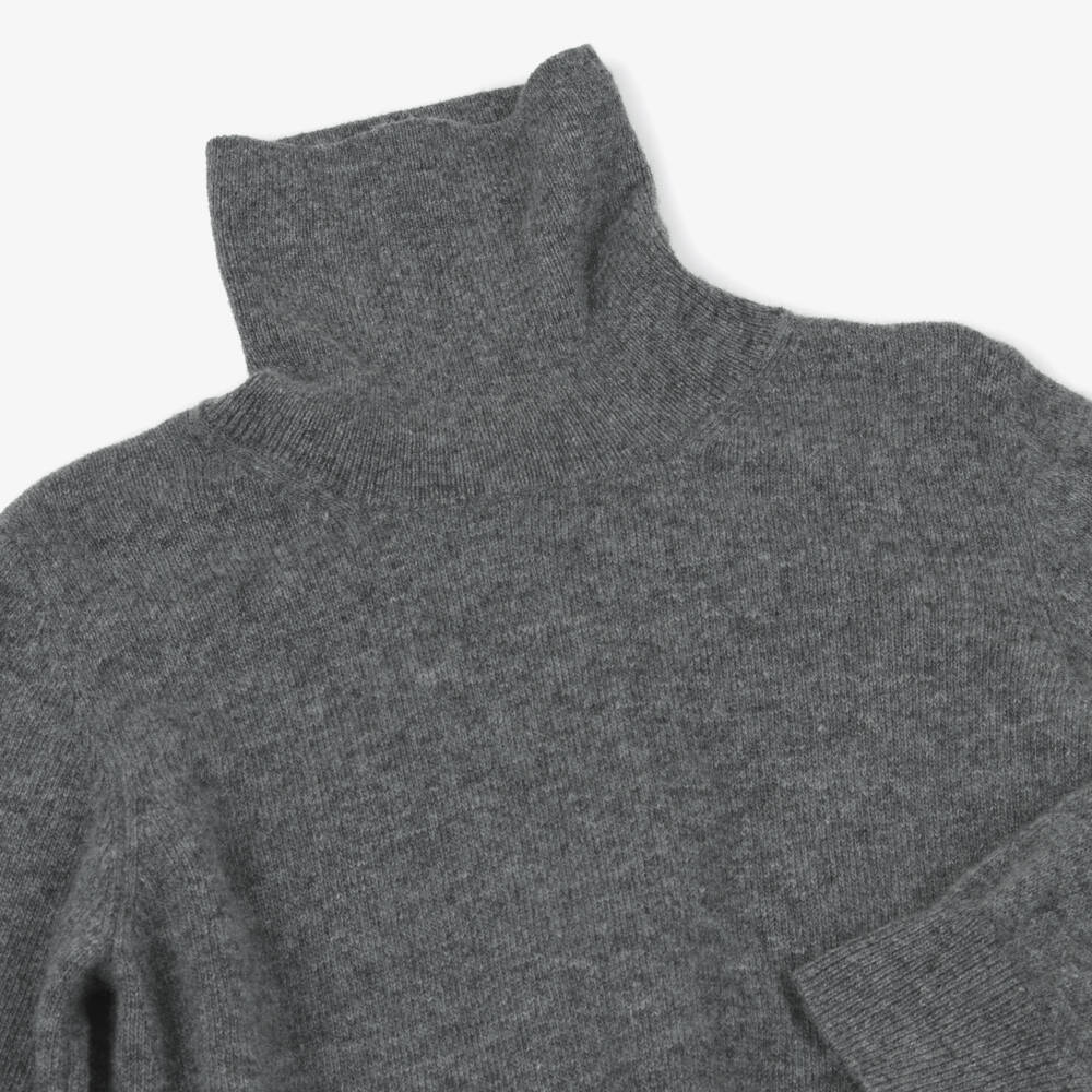 Il Gufo-Boys Dark Grey Wool Roll Neck Sweater | Childrensalon