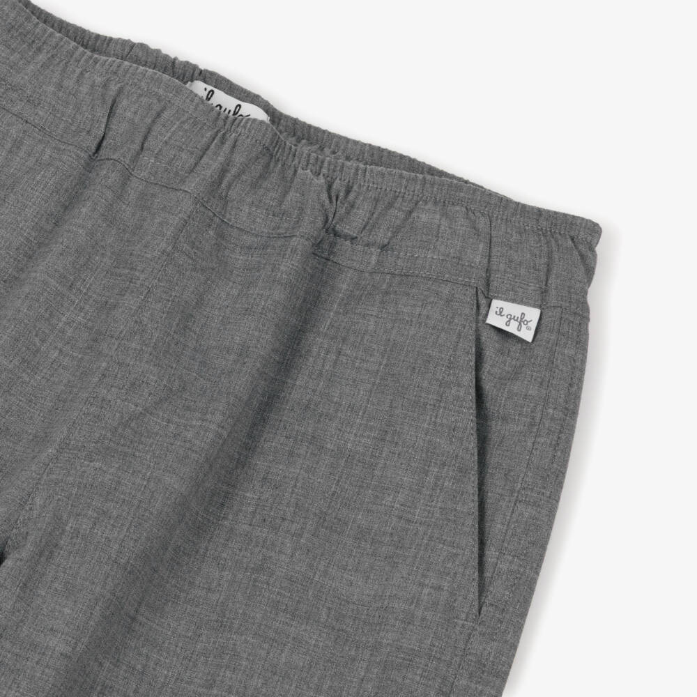 Il Gufo-Boys Grey Drawstring Trousers | Childrensalon