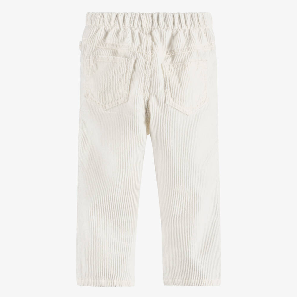 Il Gufo-Boys Ivory Corduroy Pull-On Trousers | Childrensalon