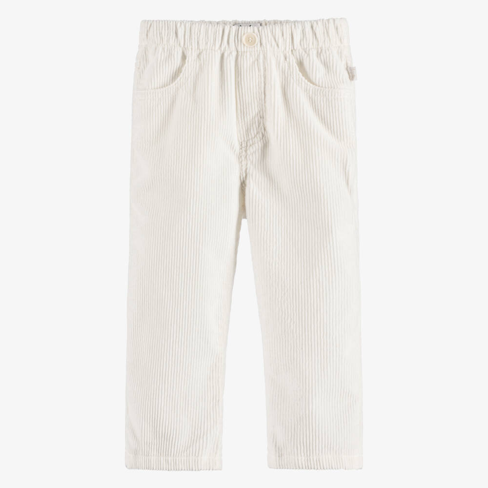 Il Gufo-Boys Ivory Corduroy Pull-On Trousers | Childrensalon