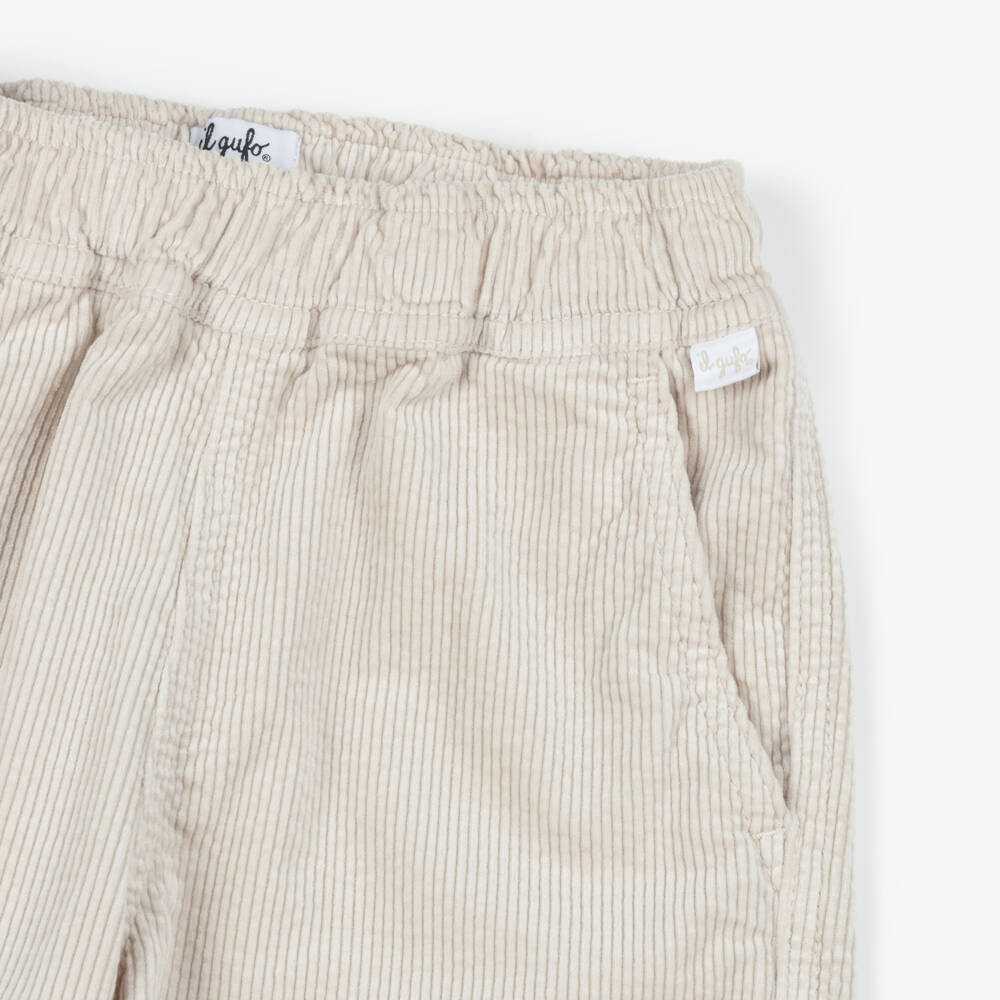 Il Gufo-Boys Ivory Corduroy Trousers | Childrensalon