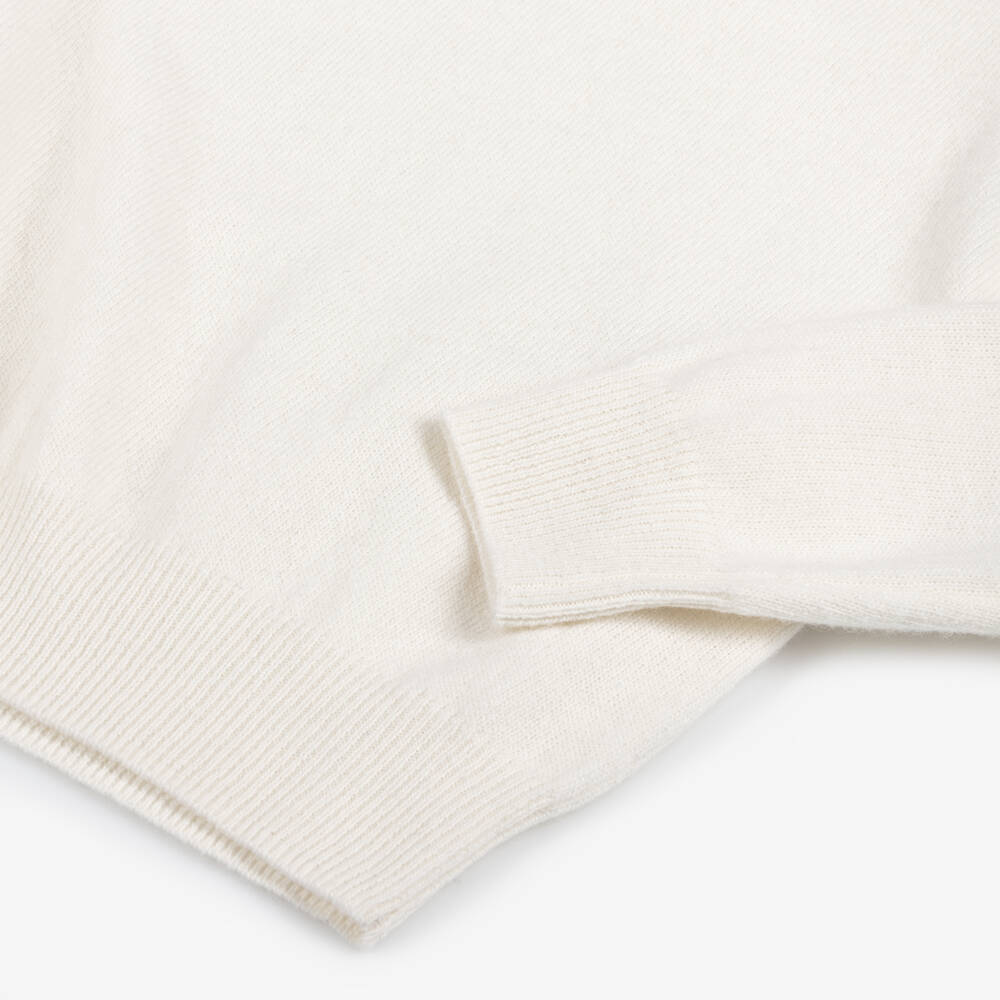 Il Gufo-Boys Ivory Wool Roll Neck Sweater | Childrensalon