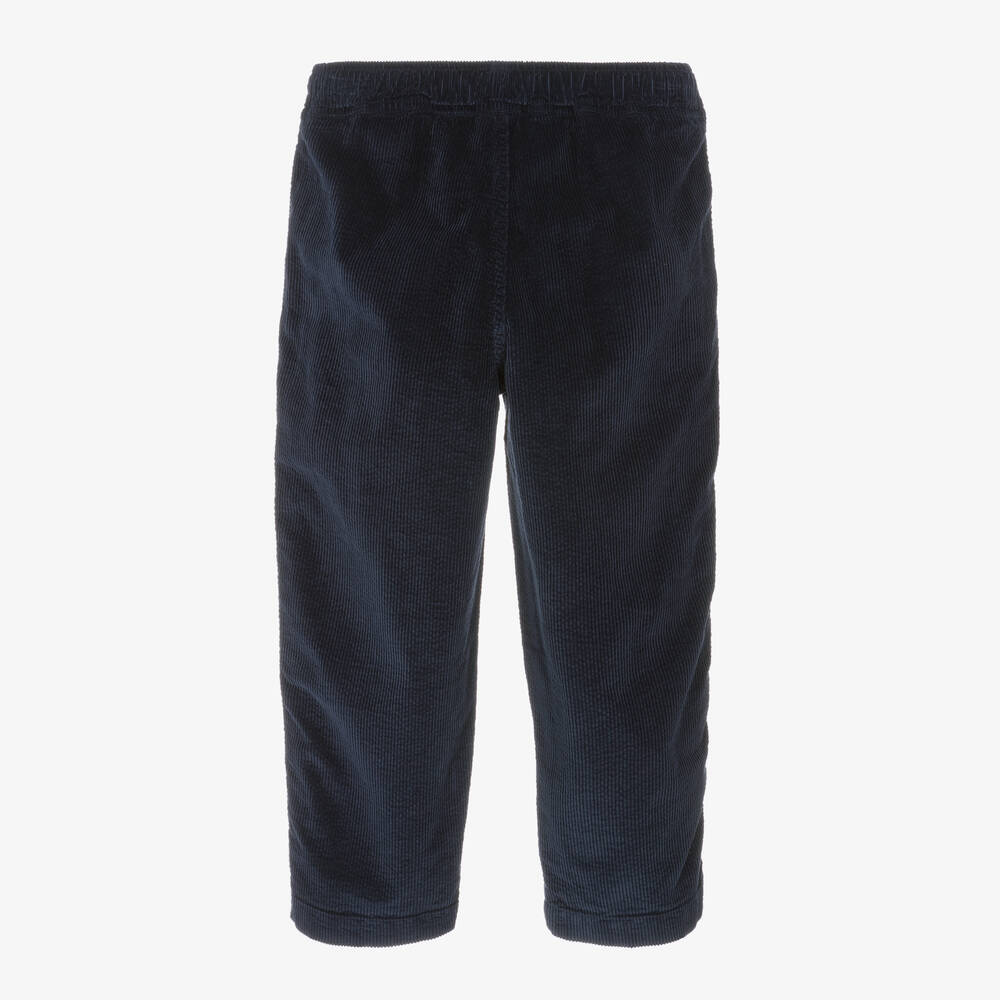 Il Gufo-Boys Navy Blue Corduroy Trousers | Childrensalon