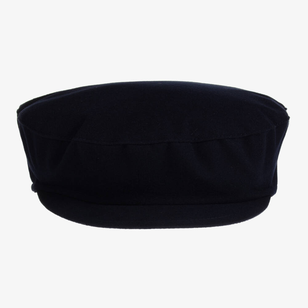 Il Gufo-Boys Navy Blue Flat Cap | Childrensalon