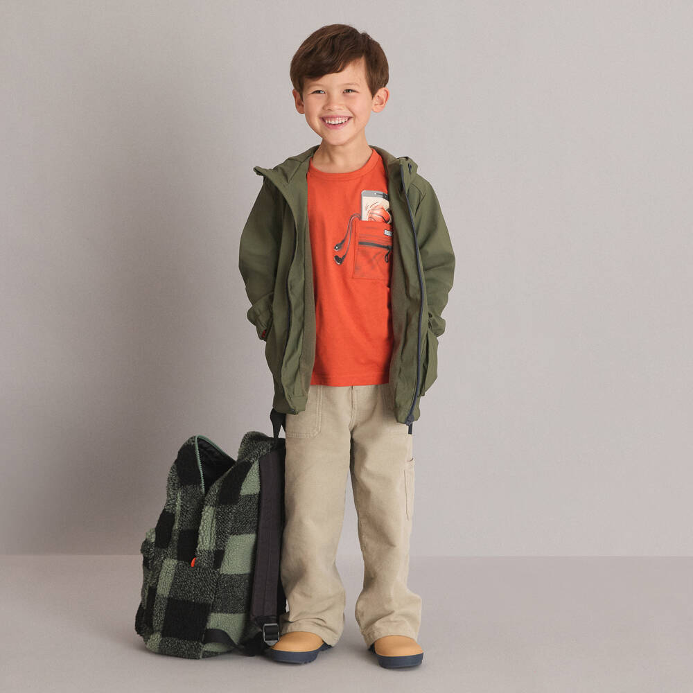Il Gufo-Boys Sage Green Needle Cord Trousers | Childrensalon