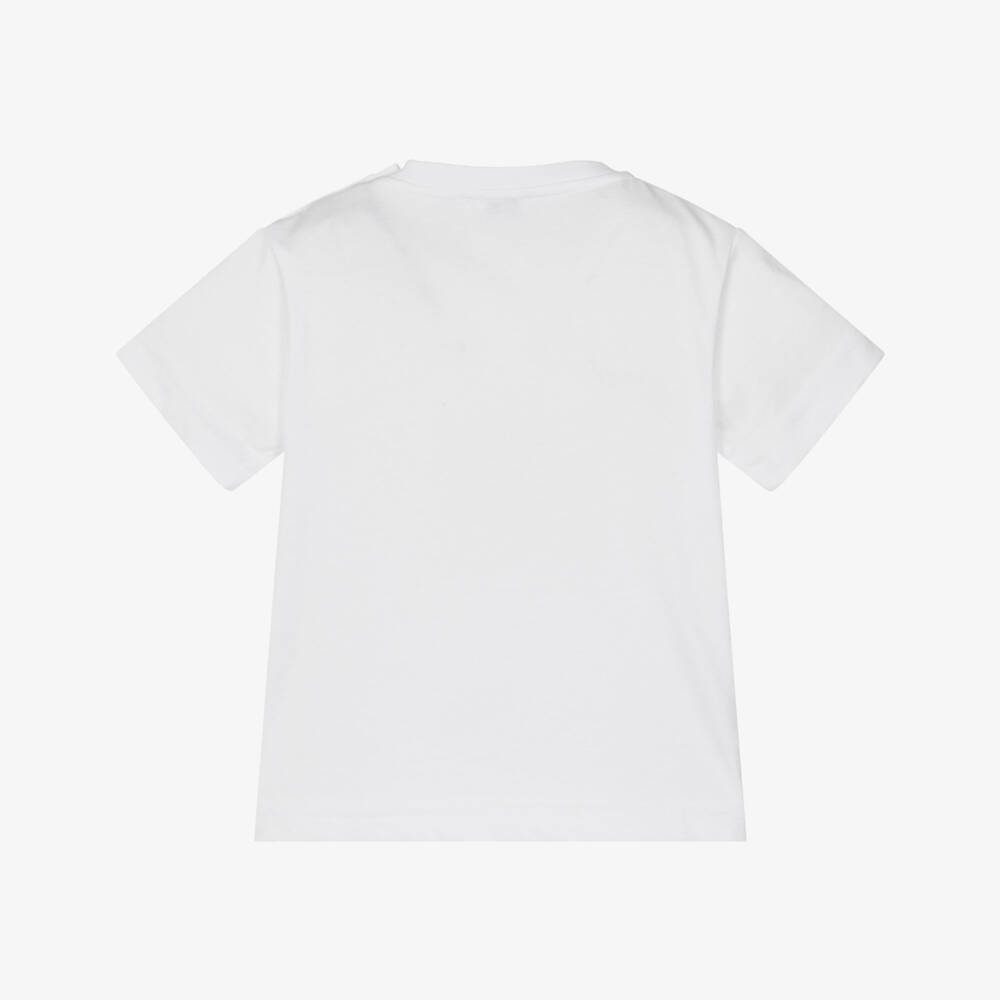 Il Gufo-Boys White Cotton Safari Graphic T-Shirt | Childrensalon