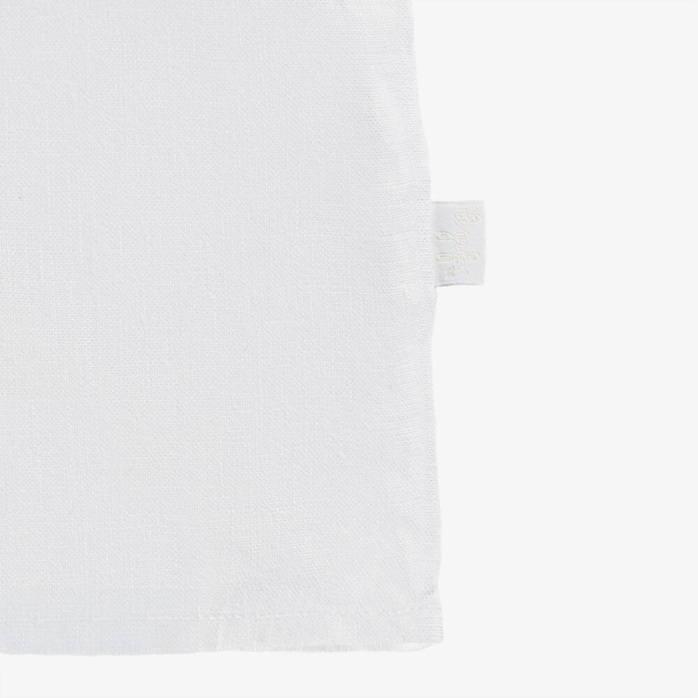 Il Gufo-Boys White Linen Short-Sleeved Shirt & Shorts Set | Childrensalon