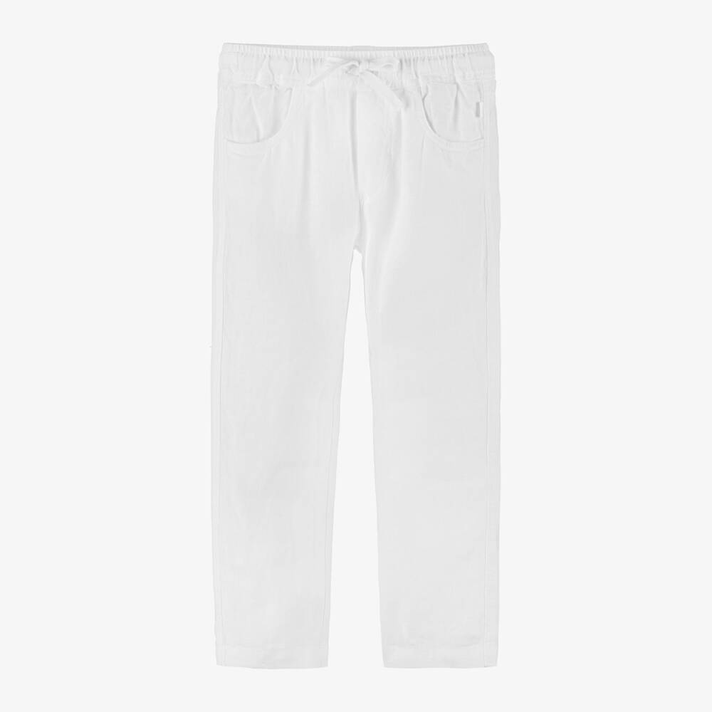 Il Gufo-Boys White Linen Trousers | Childrensalon