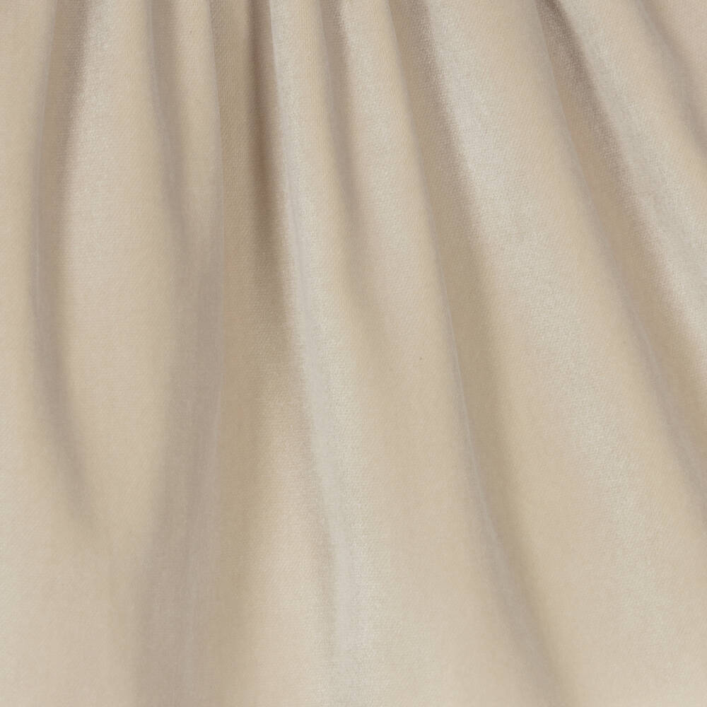 Il Gufo-Girls Beige Velvet Dress with Lace Collar | Childrensalon