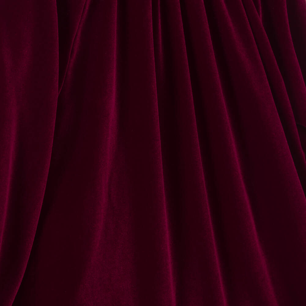Il Gufo-Girls Burgundy Red Dress with Grosgrain Bow | Childrensalon