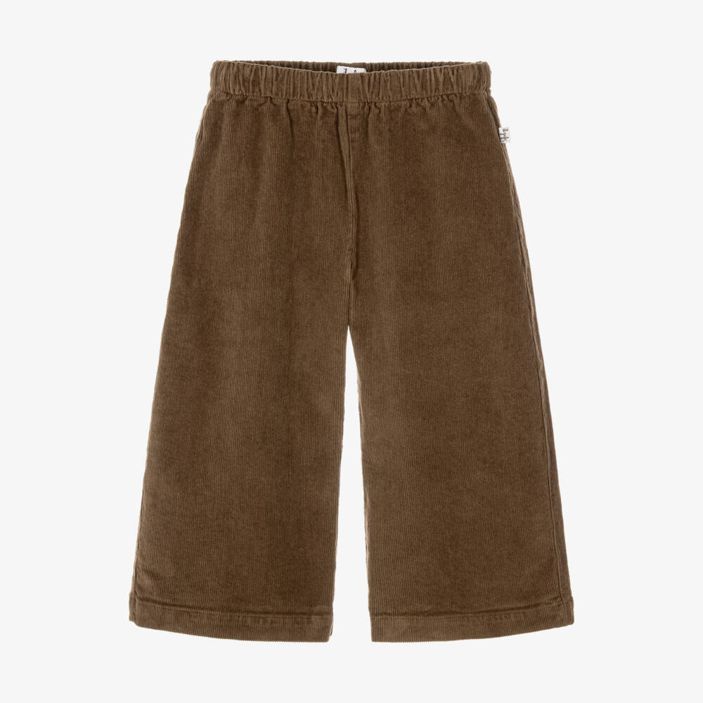 Il Gufo-Girls Cocoa Brown Corduroy Trousers | Childrensalon